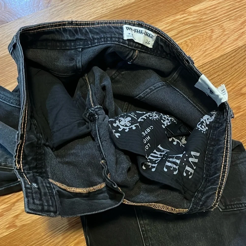 Free People  Loren High Rise Carpenter Barrel Jean in Moonlit Size 26 NWT